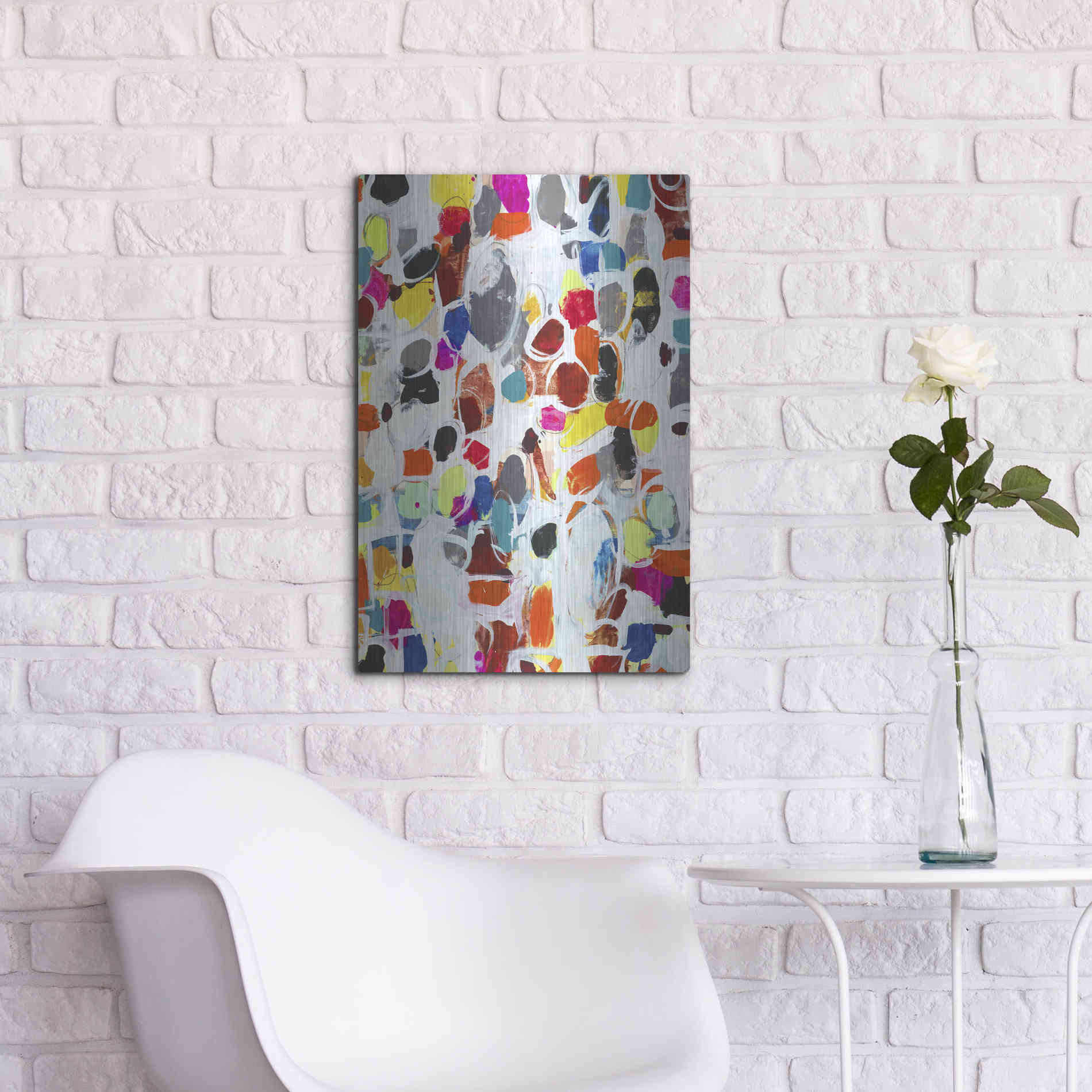 Luxe Metal Art 'Celebration I' by Jodi Fuchs, Metal Wall Art,16x24