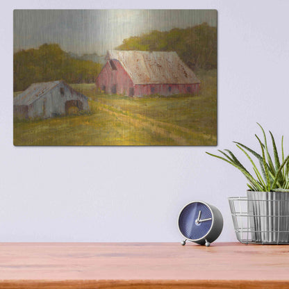 Luxe Metal Art 'Country Barns' by Marilyn Wendling, Metal Wall Art,16x12