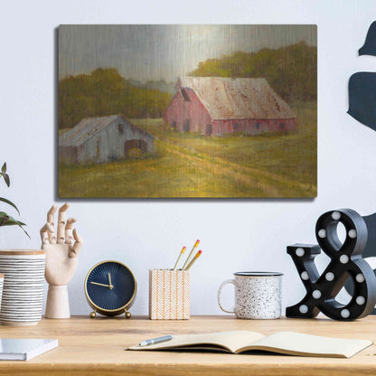 Luxe Metal Art 'Country Barns' by Marilyn Wendling, Metal Wall Art,16x12