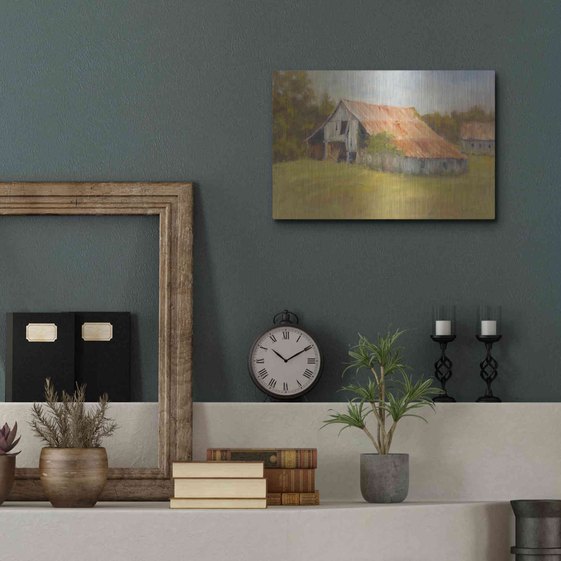 Luxe Metal Art 'Tin Roof' by Marilyn Wendling, Metal Wall Art,16x12