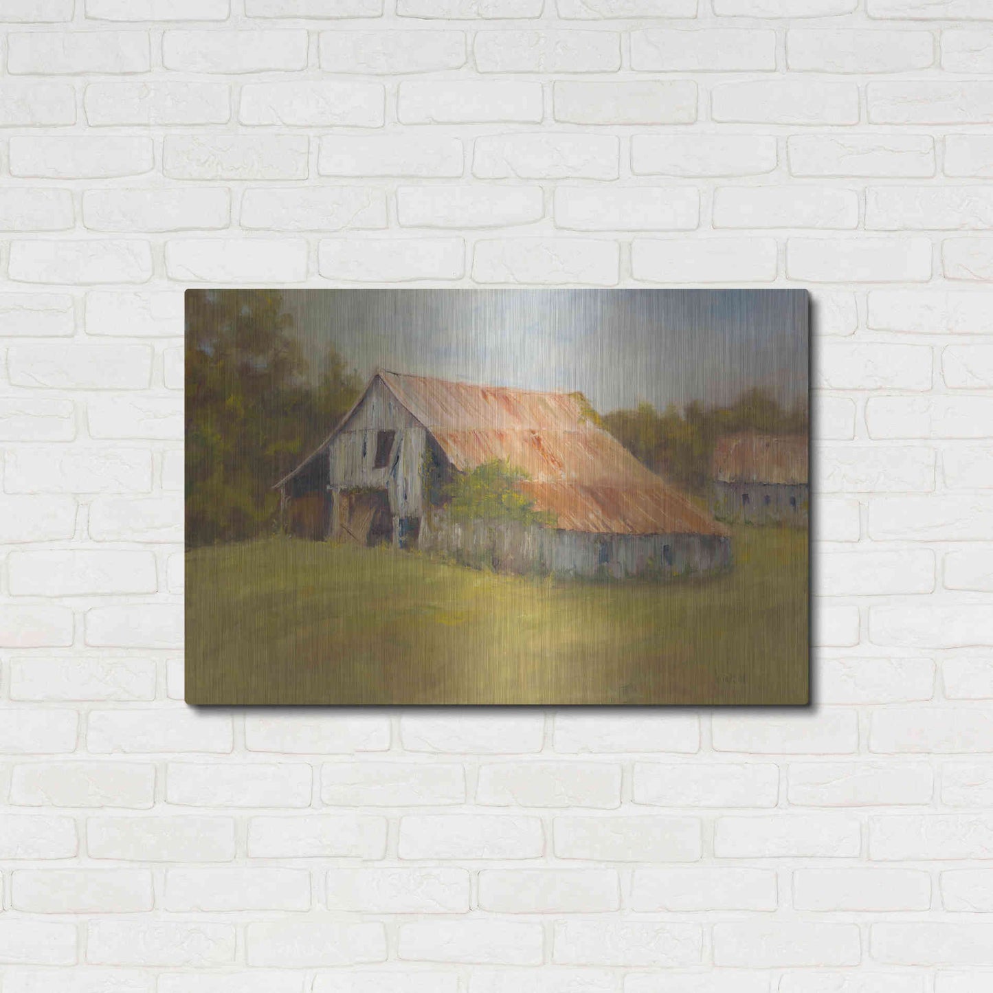 Luxe Metal Art 'Tin Roof' by Marilyn Wendling, Metal Wall Art,36x24