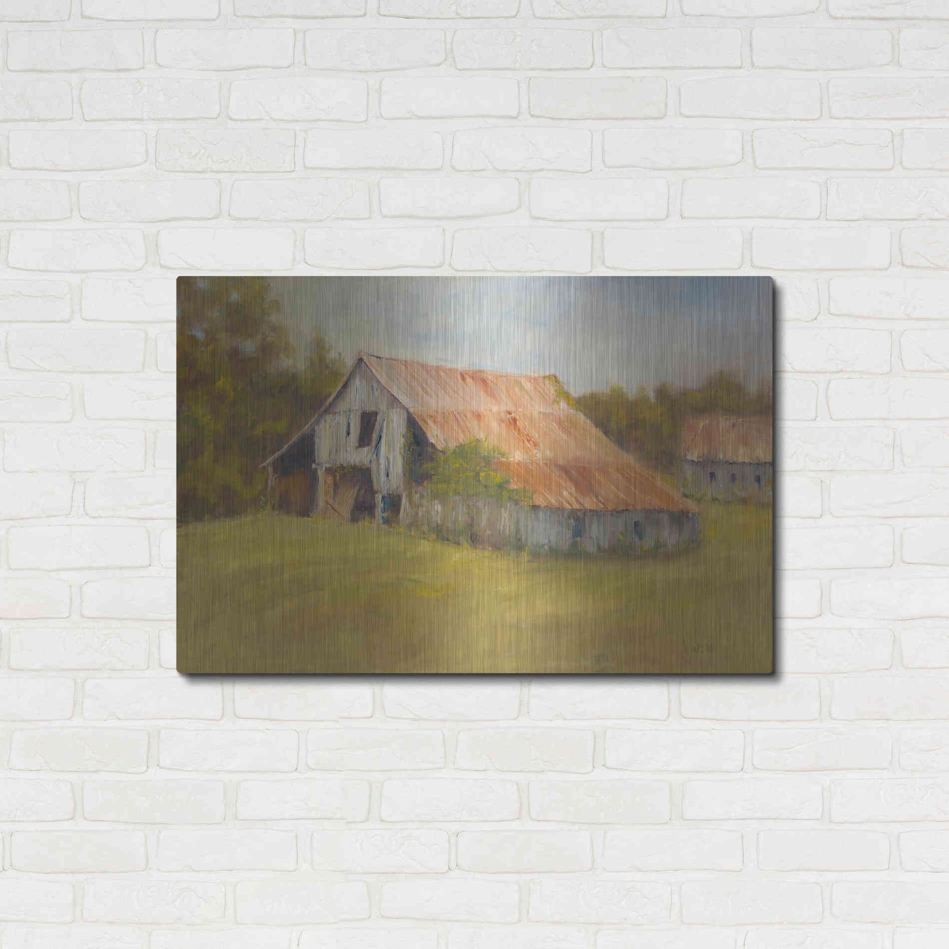 Luxe Metal Art 'Tin Roof' by Marilyn Wendling, Metal Wall Art,36x24