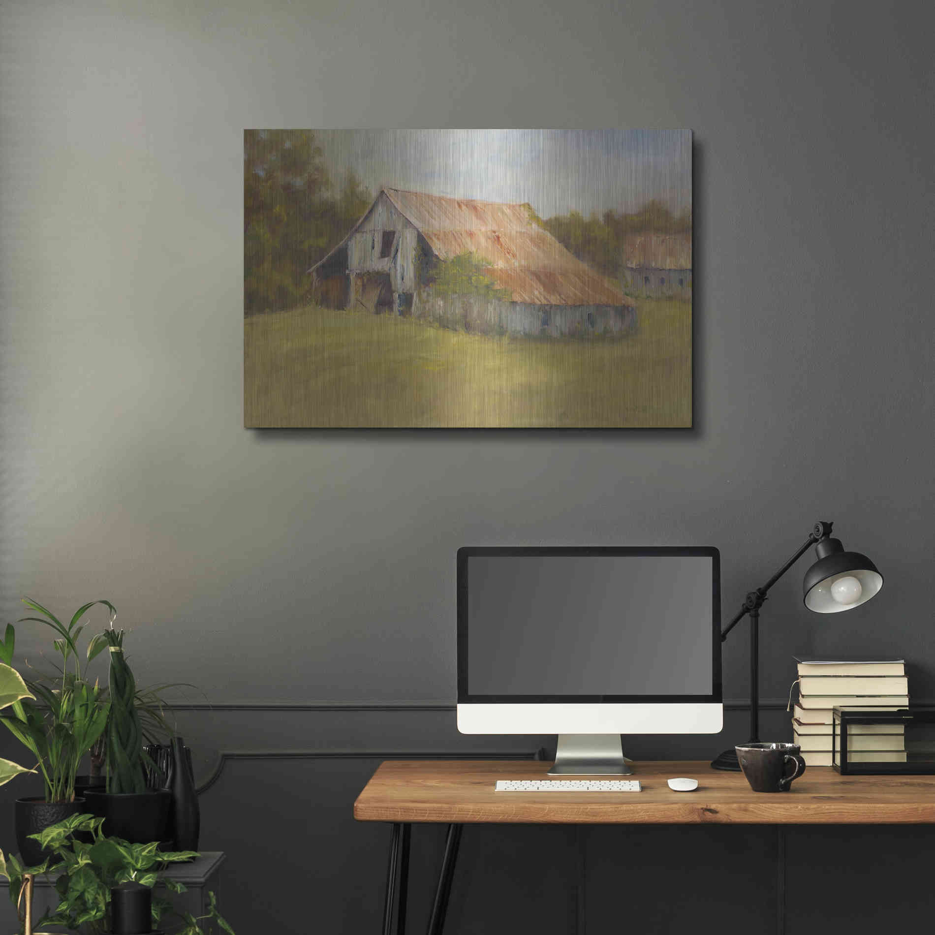 Luxe Metal Art 'Tin Roof' by Marilyn Wendling, Metal Wall Art,36x24