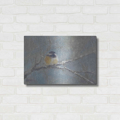 Luxe Metal Art 'Chance of Snow I' by Marilyn Wendling, Metal Wall Art,24x16