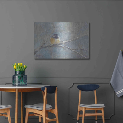 Luxe Metal Art 'Chance of Snow I' by Marilyn Wendling, Metal Wall Art,36x24