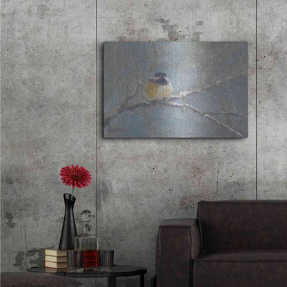 Luxe Metal Art 'Chance of Snow I' by Marilyn Wendling, Metal Wall Art,36x24