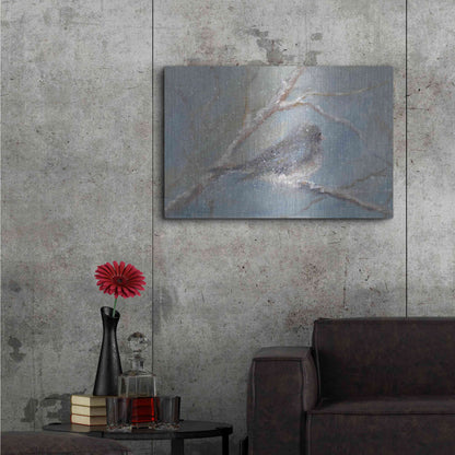 Luxe Metal Art 'Chance of Snow II' by Marilyn Wendling, Metal Wall Art,36x24