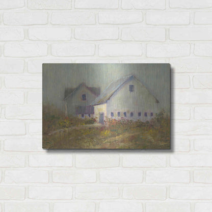 Luxe Metal Art 'White Barn I' by Marilyn Wendling, Metal Wall Art,24x16