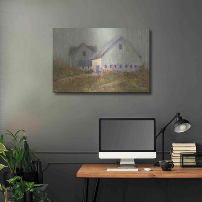 Luxe Metal Art 'White Barn I' by Marilyn Wendling, Metal Wall Art,36x24