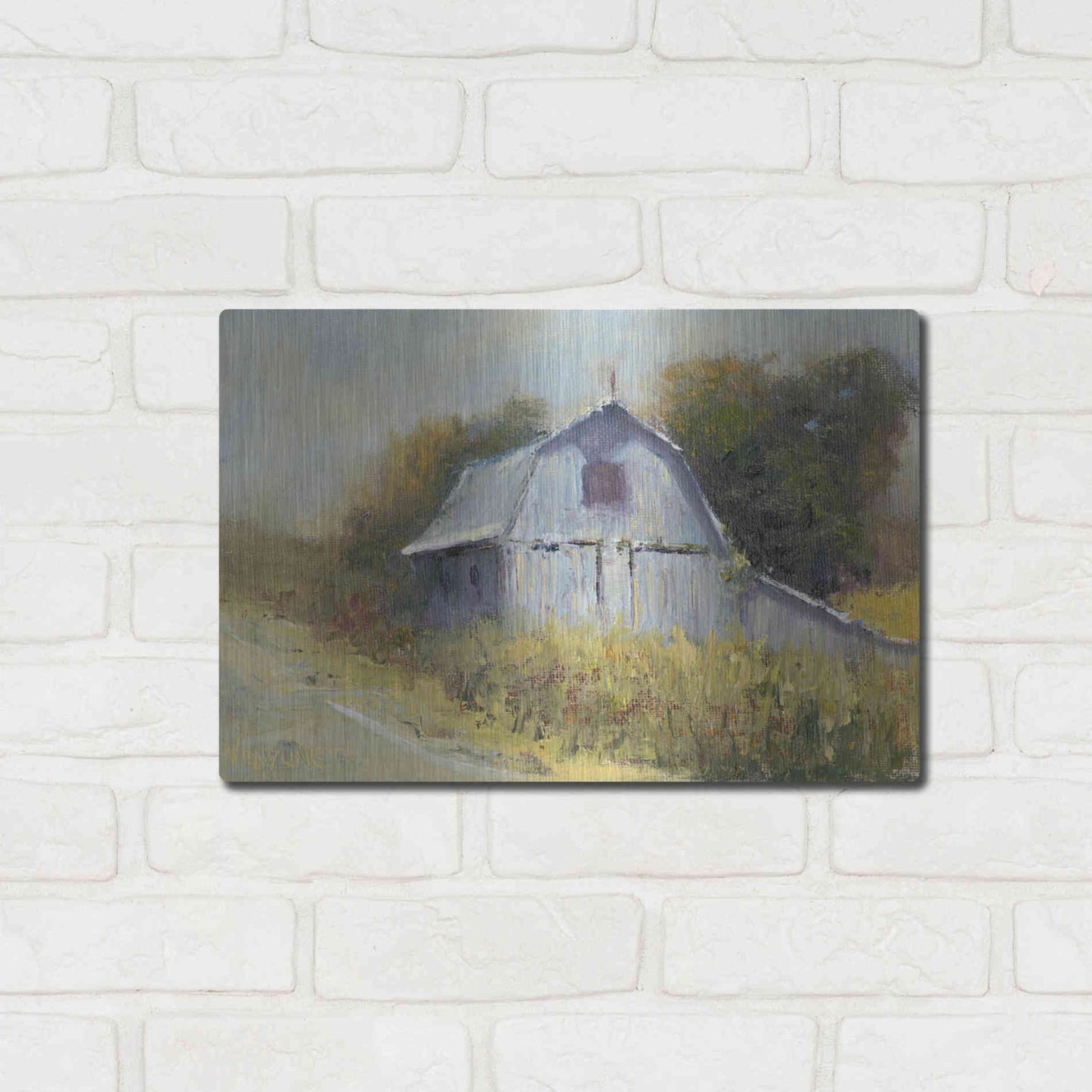 Luxe Metal Art 'Change of Seasons II' by Marilyn Wendling, Metal Wall Art,16x12