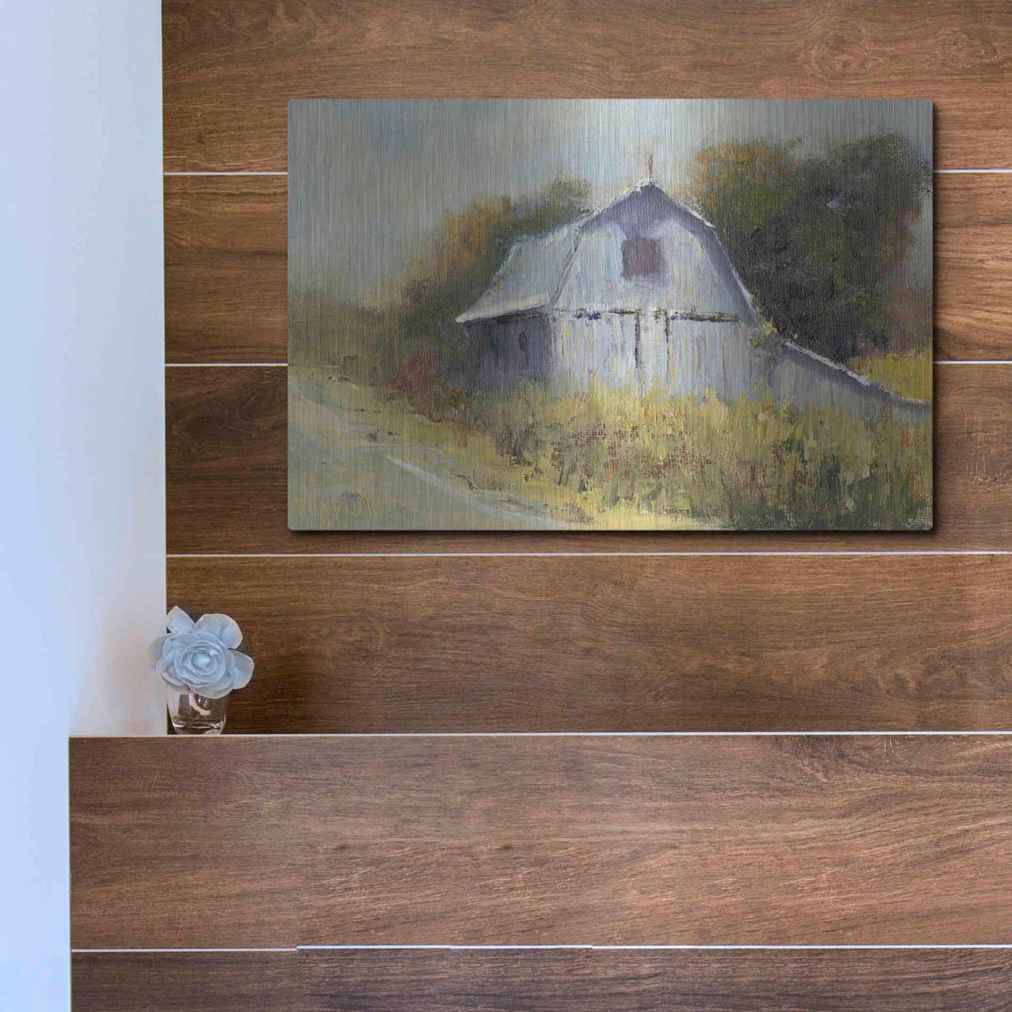 Luxe Metal Art 'Change of Seasons II' by Marilyn Wendling, Metal Wall Art,16x12