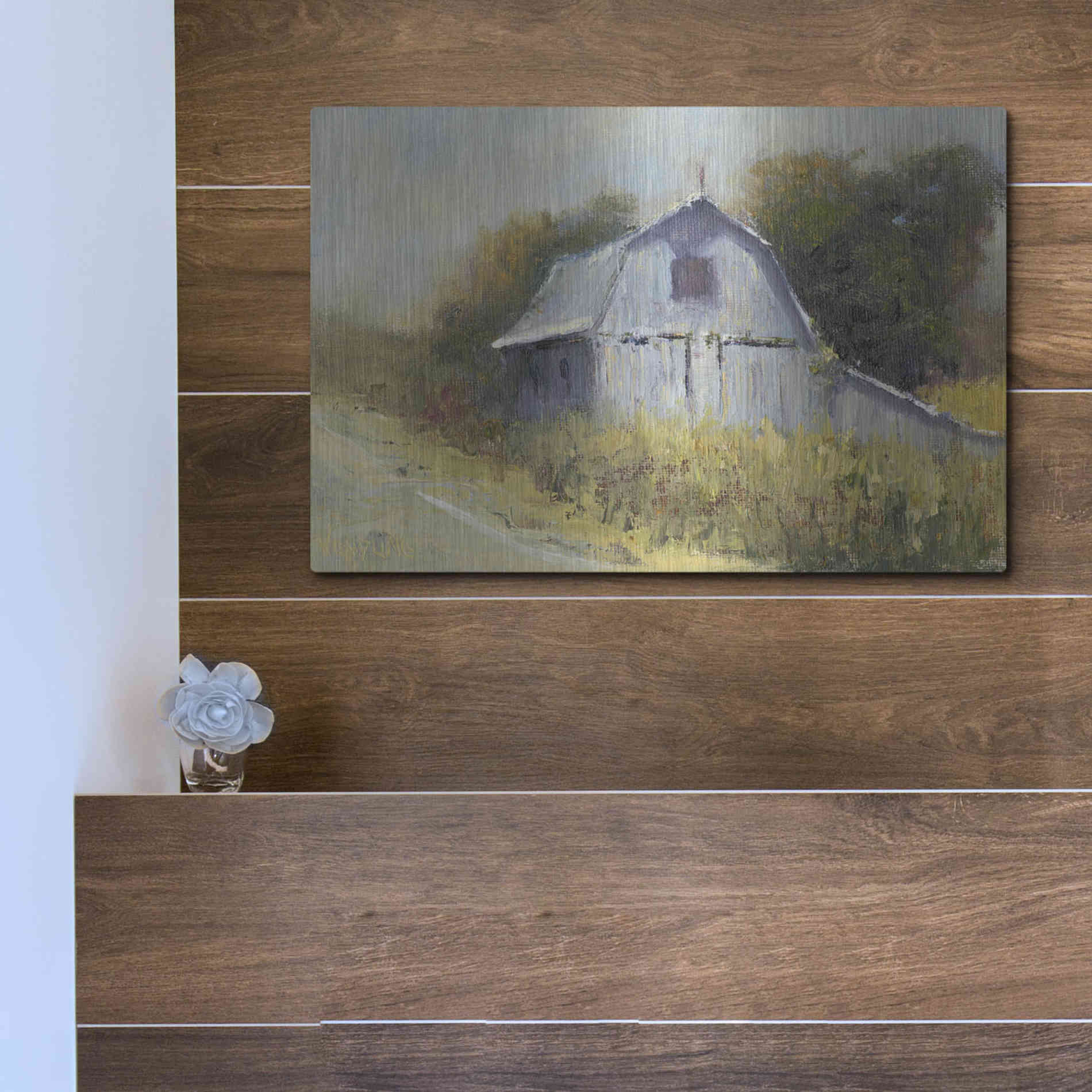 Luxe Metal Art 'Change of Seasons II' by Marilyn Wendling, Metal Wall Art,16x12