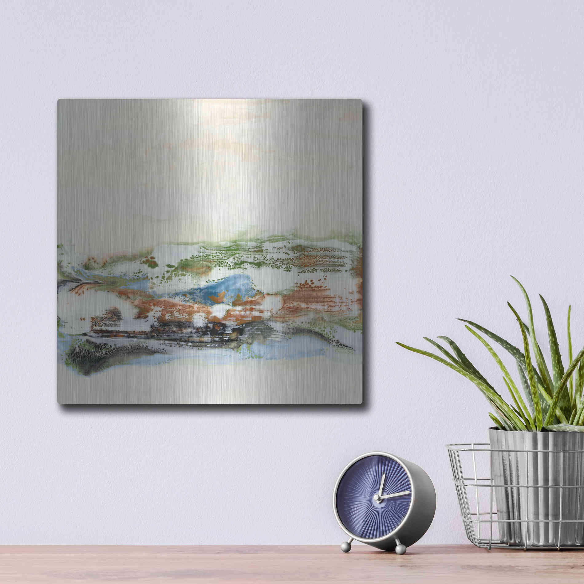 Luxe Metal Art 'Melting in Love I' by Lila Bramma, Metal Wall Art,12x12