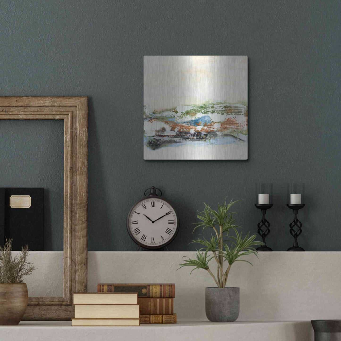 Luxe Metal Art 'Melting in Love I' by Lila Bramma, Metal Wall Art,12x12