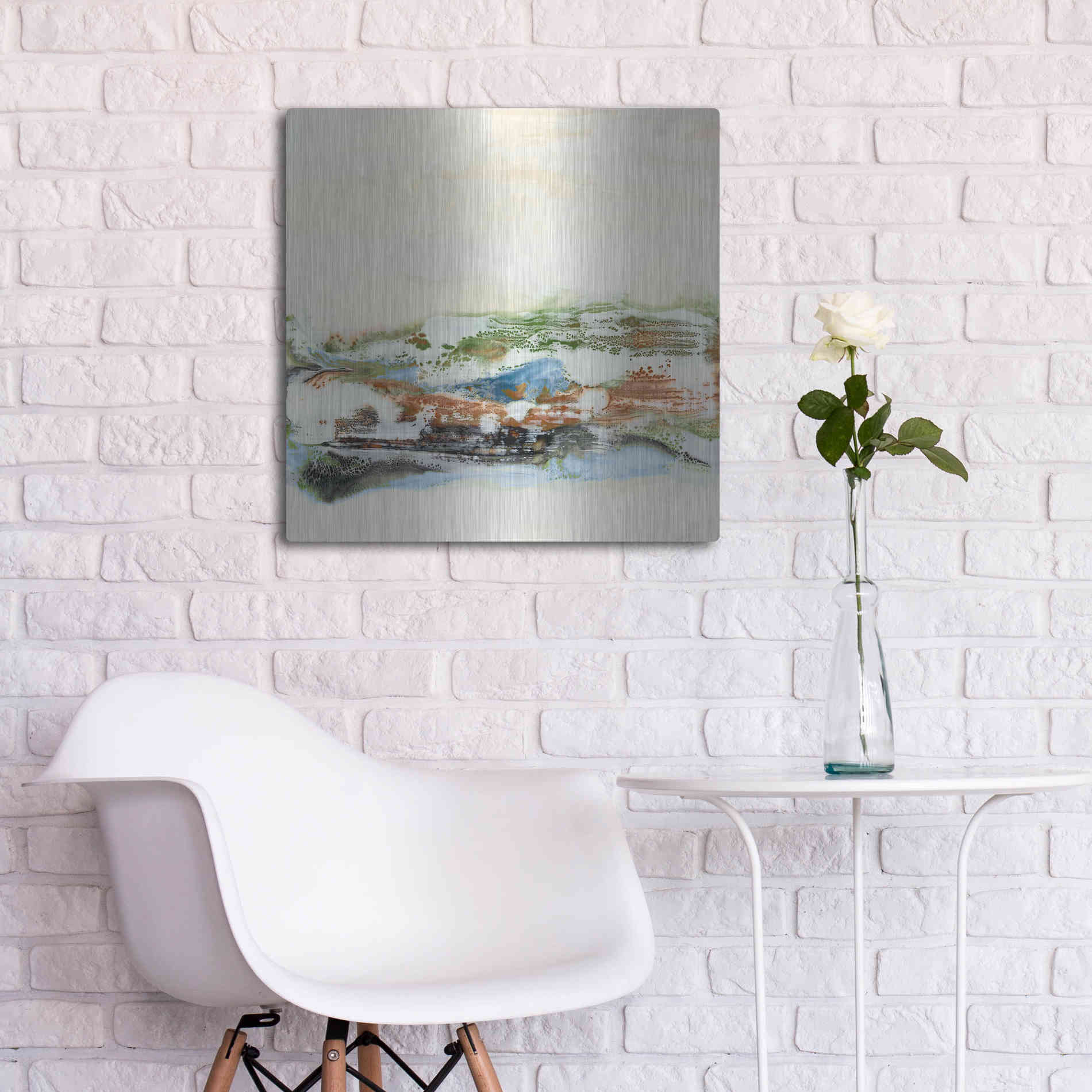 Luxe Metal Art 'Melting in Love I' by Lila Bramma, Metal Wall Art,24x24