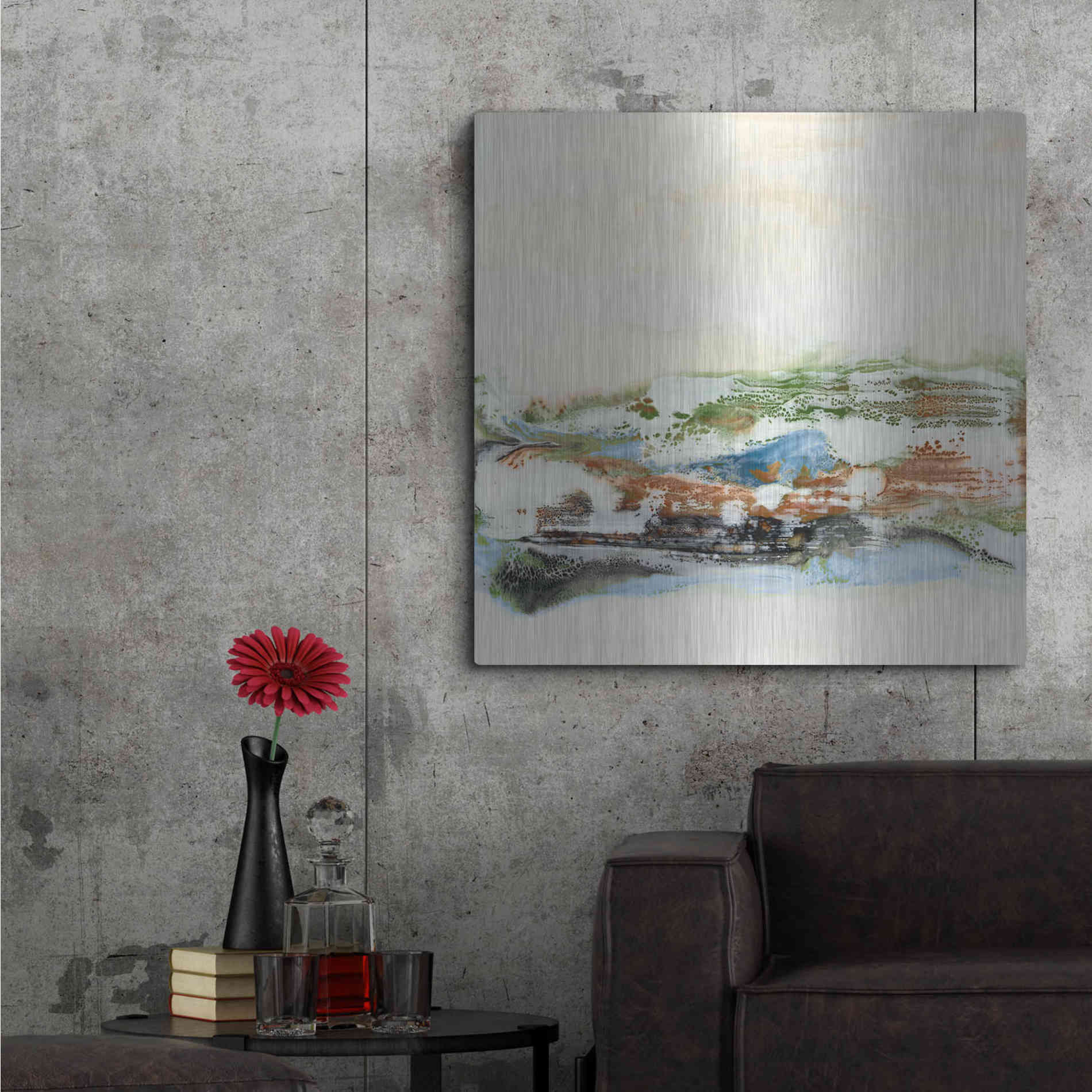 Luxe Metal Art 'Melting in Love I' by Lila Bramma, Metal Wall Art,36x36