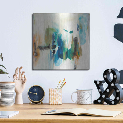 Luxe Metal Art 'Presence of Joy I' by Lila Bramma, Metal Wall Art,12x12