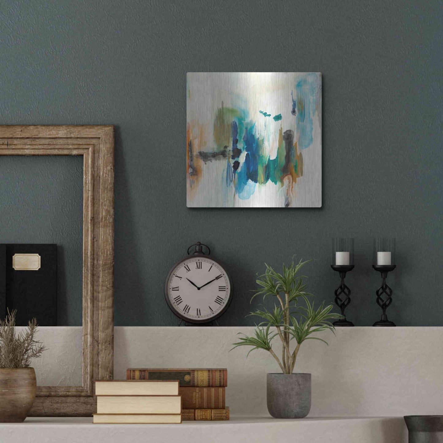 Luxe Metal Art 'Presence of Joy I' by Lila Bramma, Metal Wall Art,12x12