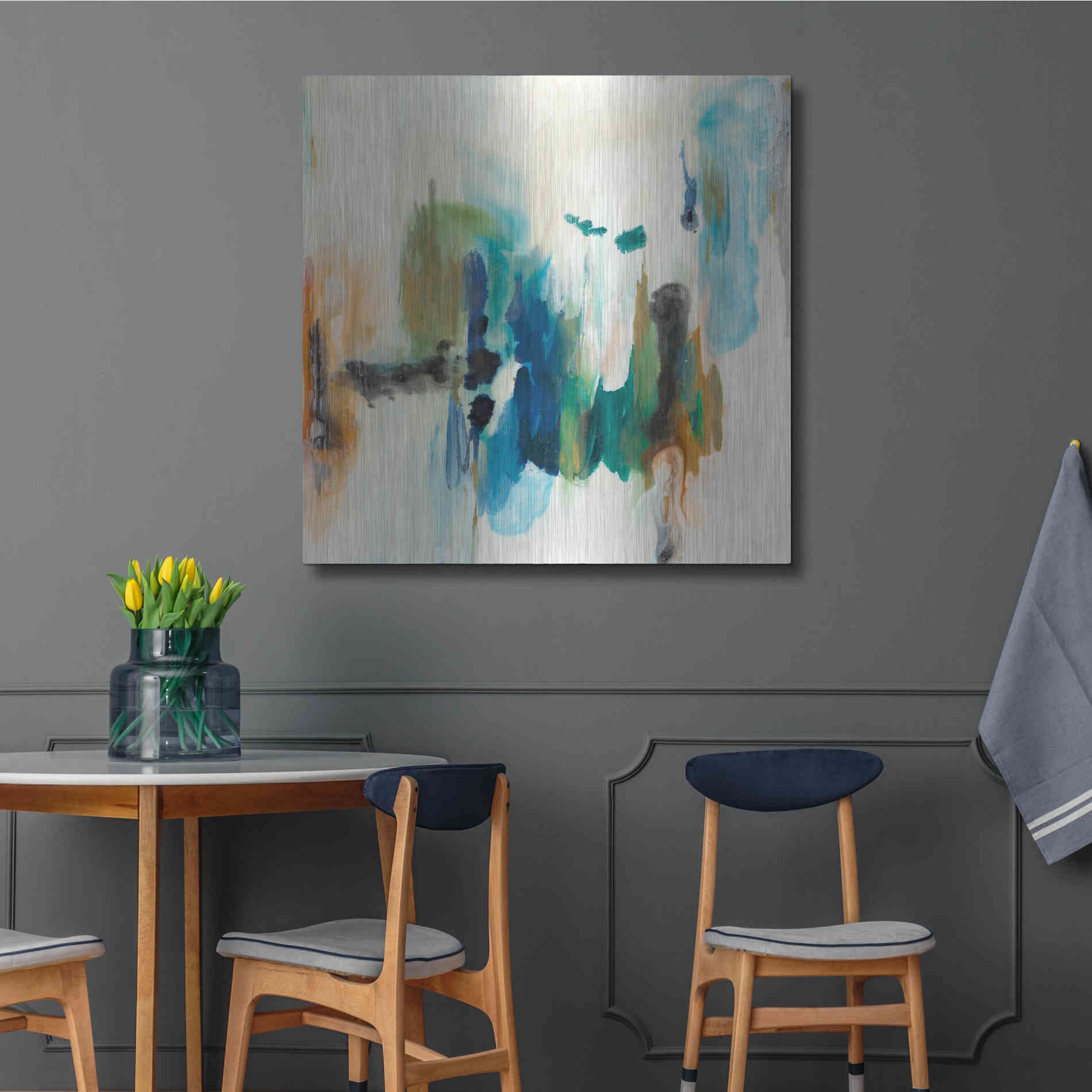 Luxe Metal Art 'Presence of Joy I' by Lila Bramma, Metal Wall Art,36x36