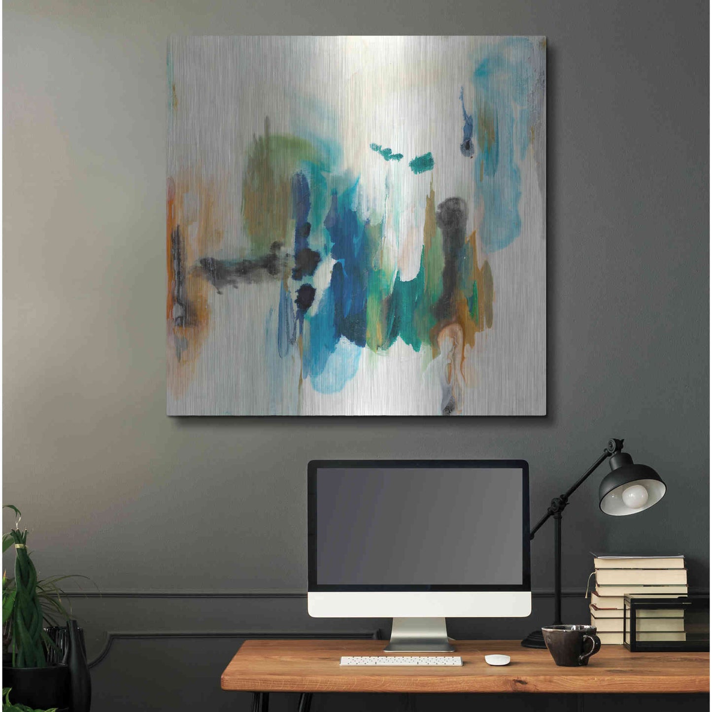 Luxe Metal Art 'Presence of Joy I' by Lila Bramma, Metal Wall Art,36x36