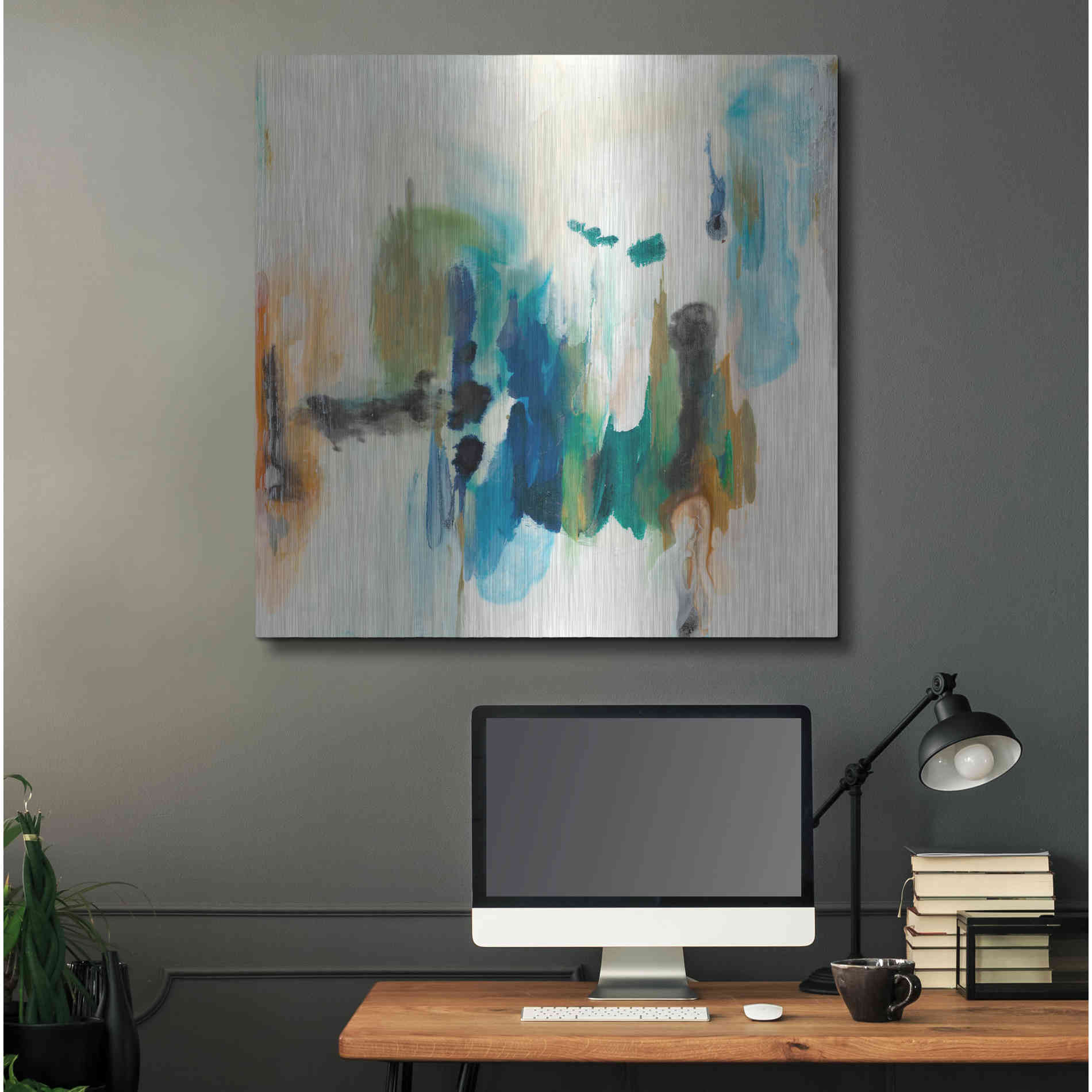 Luxe Metal Art 'Presence of Joy I' by Lila Bramma, Metal Wall Art,36x36