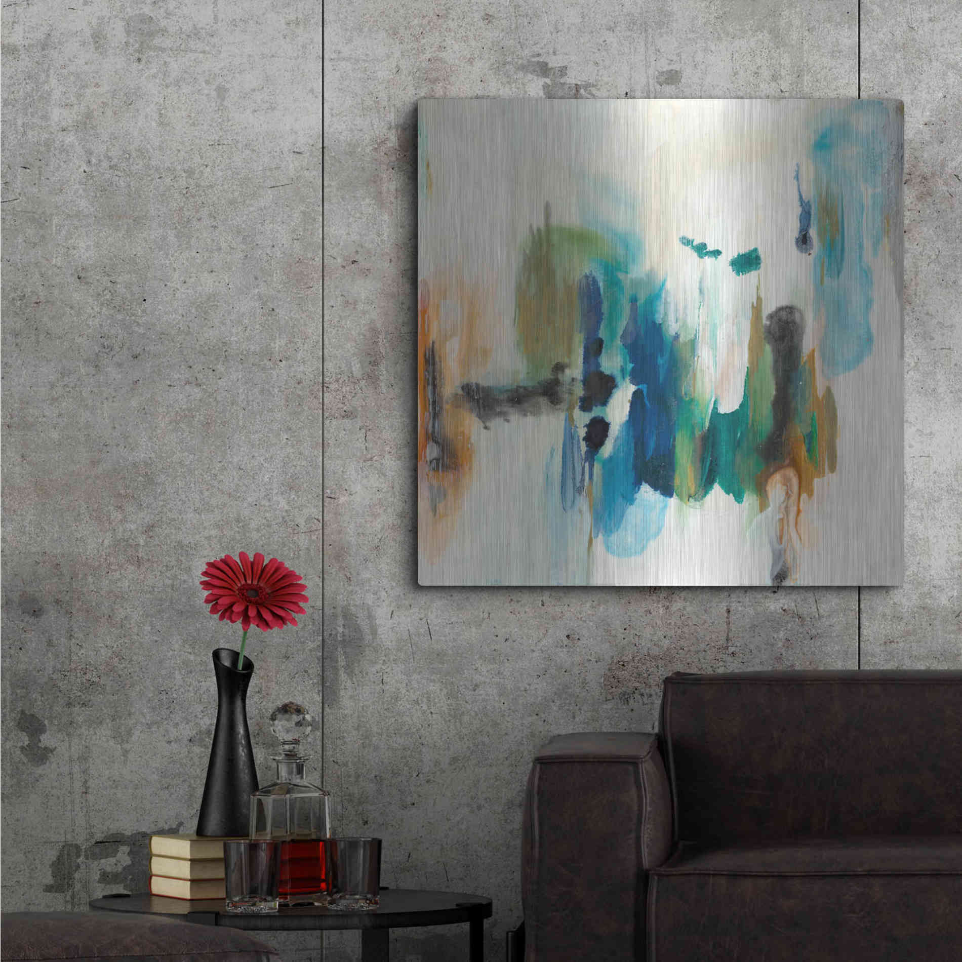 Luxe Metal Art 'Presence of Joy I' by Lila Bramma, Metal Wall Art,36x36
