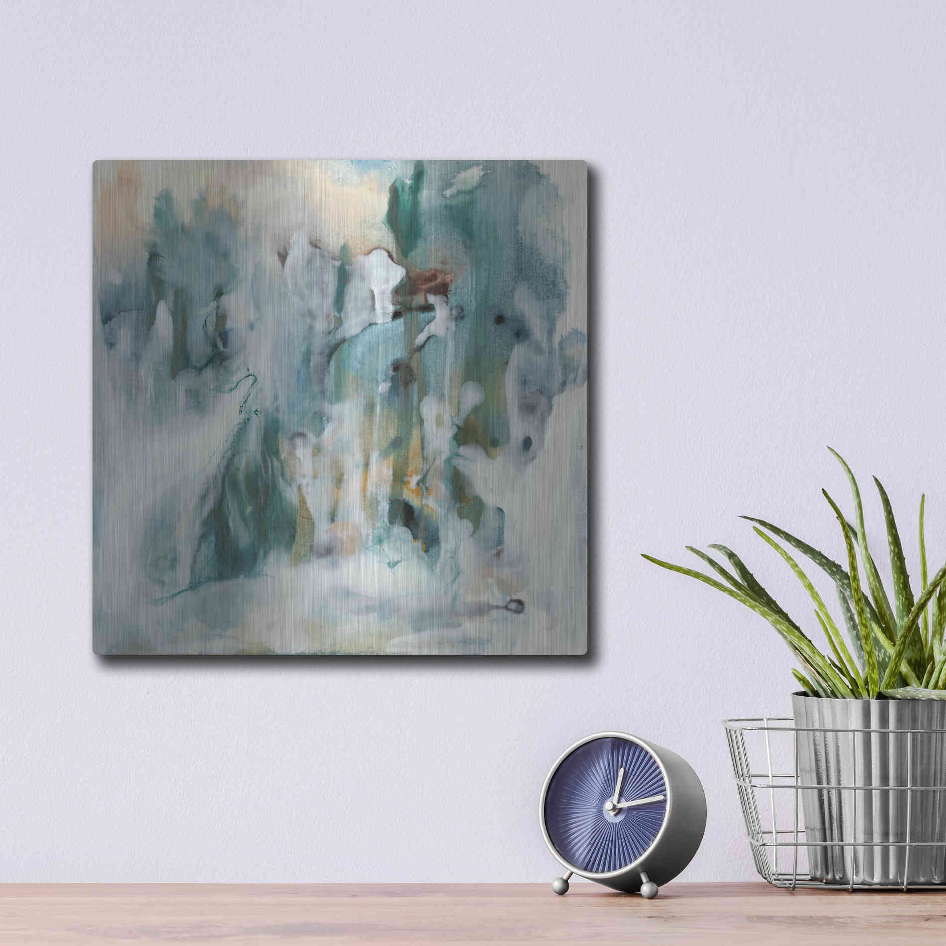 Luxe Metal Art 'New Vision I' by Lila Bramma, Metal Wall Art,12x12