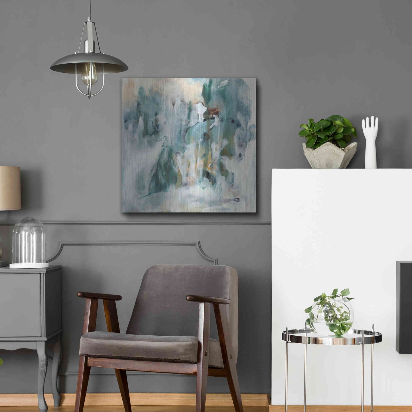 Luxe Metal Art 'New Vision I' by Lila Bramma, Metal Wall Art,24x24