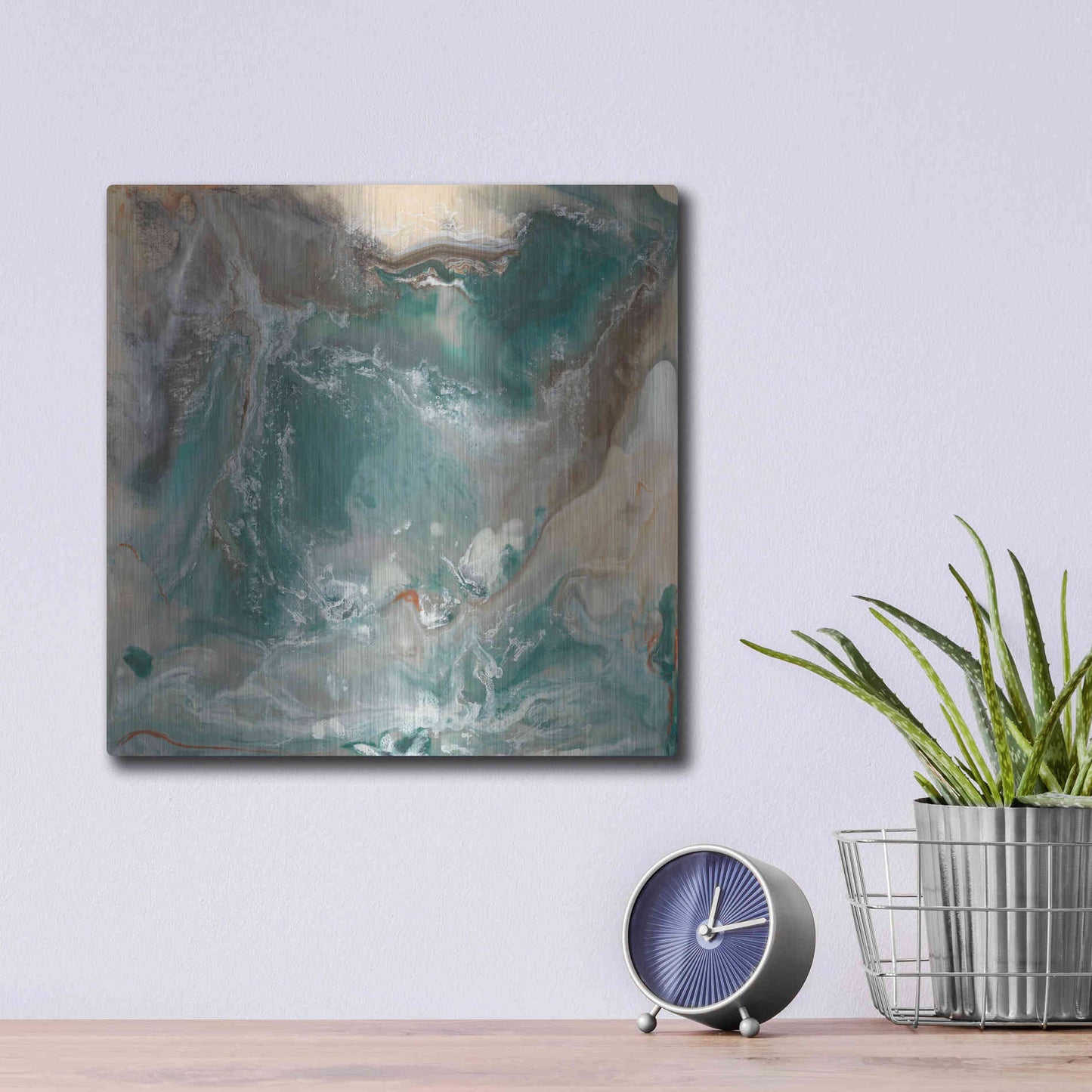 Luxe Metal Art 'Light Born Spirit III' by Lila Bramma, Metal Wall Art,12x12