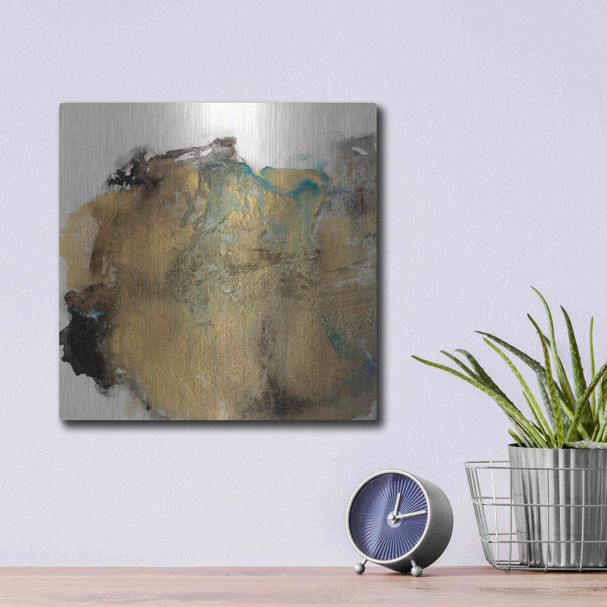 Luxe Metal Art 'Align with Life III' by Lila Bramma, Metal Wall Art,12x12