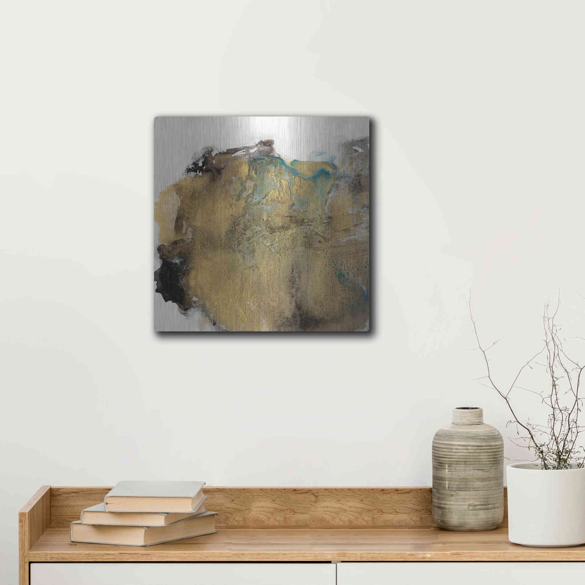 Luxe Metal Art 'Align with Life III' by Lila Bramma, Metal Wall Art,12x12