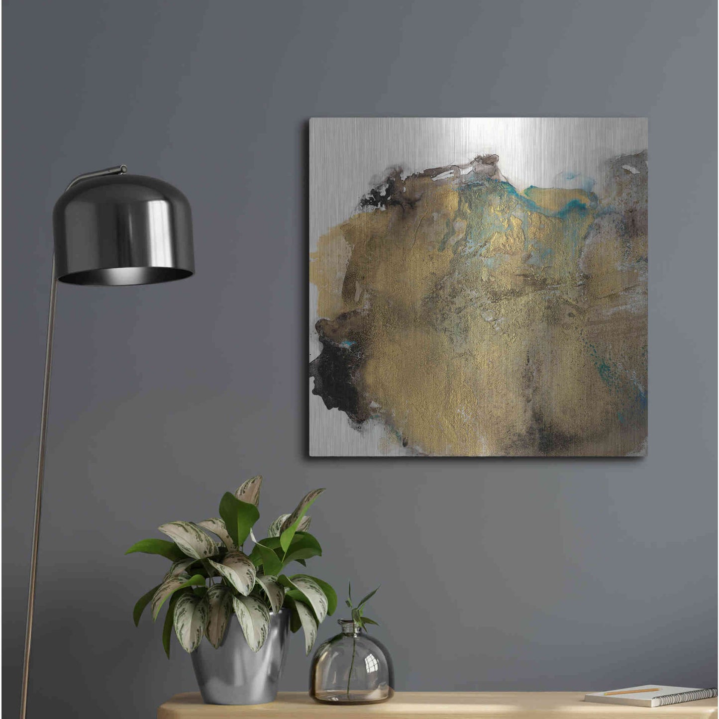 Luxe Metal Art 'Align with Life III' by Lila Bramma, Metal Wall Art,24x24