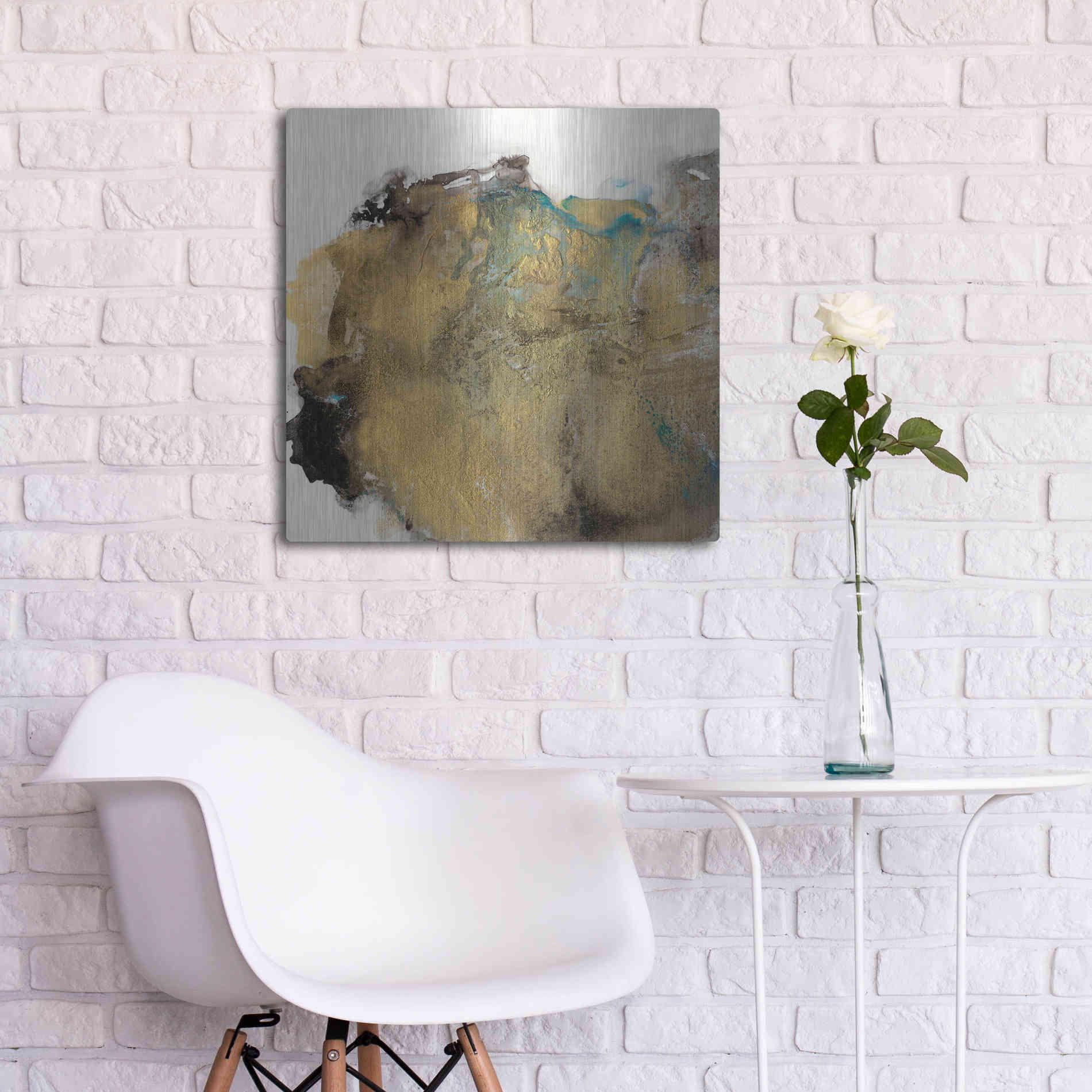 Luxe Metal Art 'Align with Life III' by Lila Bramma, Metal Wall Art,24x24