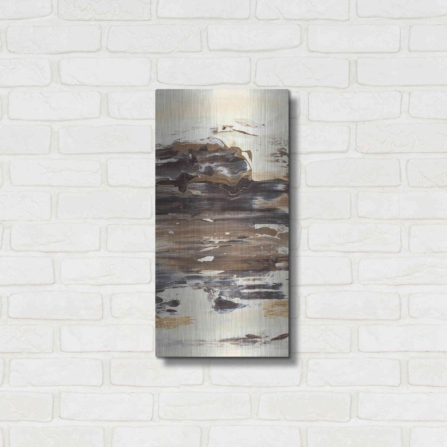 Luxe Metal Art 'No Attachment III' by Lila Bramma, Metal Wall Art,12x24