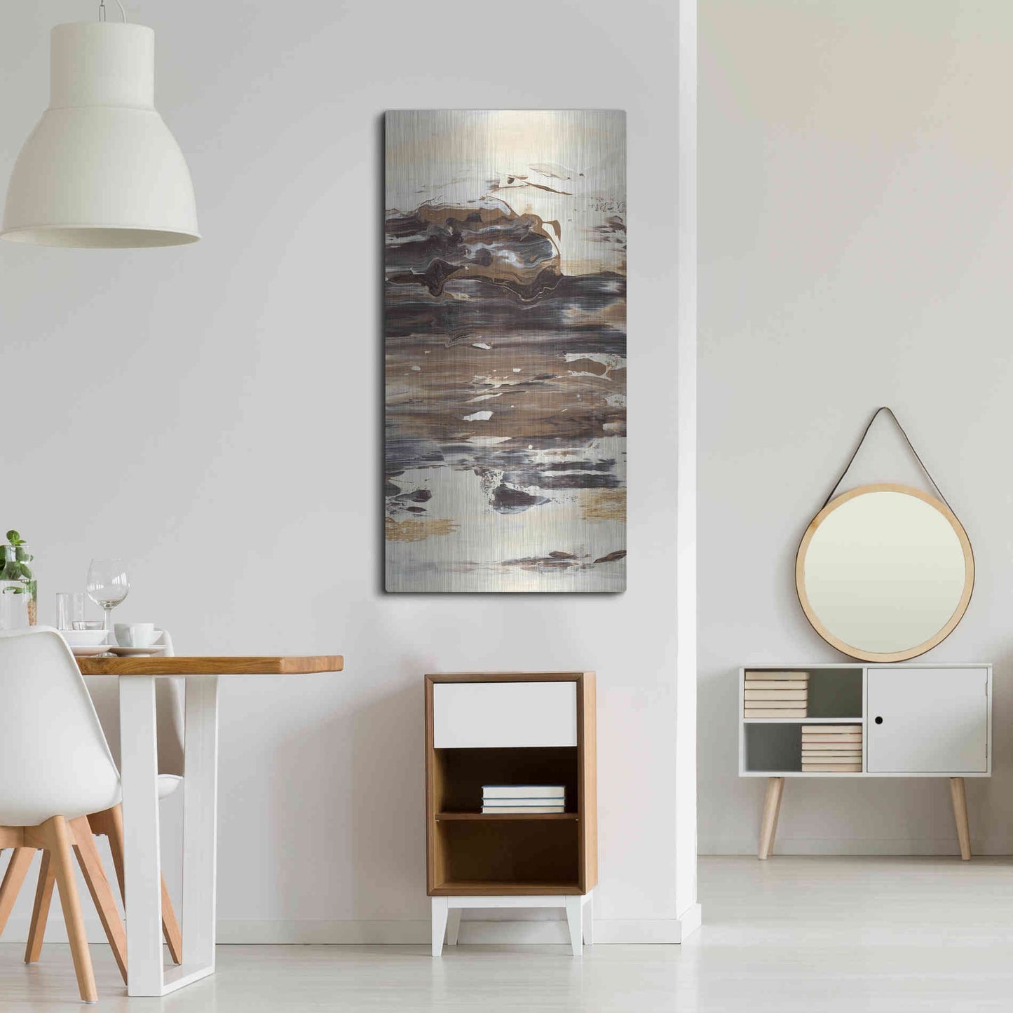 Luxe Metal Art 'No Attachment III' by Lila Bramma, Metal Wall Art,24x48