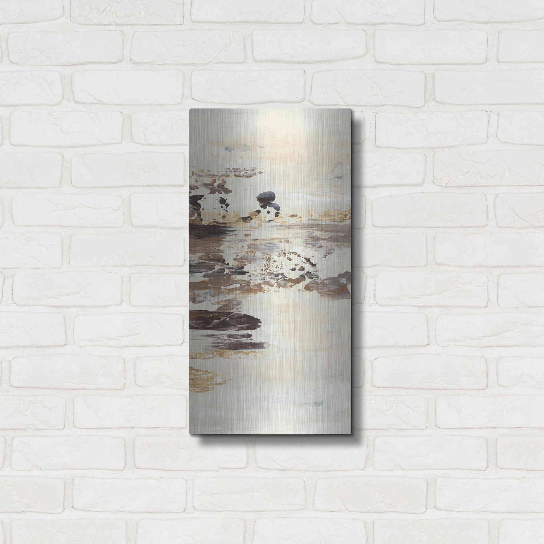 Luxe Metal Art 'No Attachment IV' by Lila Bramma, Metal Wall Art,12x24
