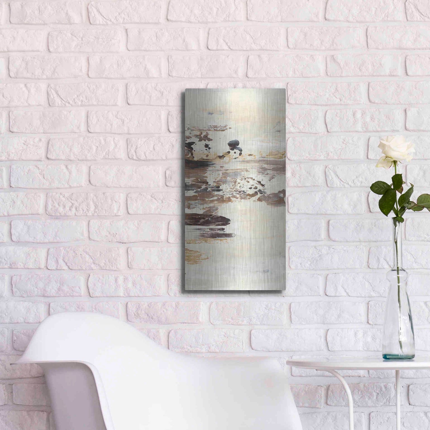 Luxe Metal Art 'No Attachment IV' by Lila Bramma, Metal Wall Art,12x24