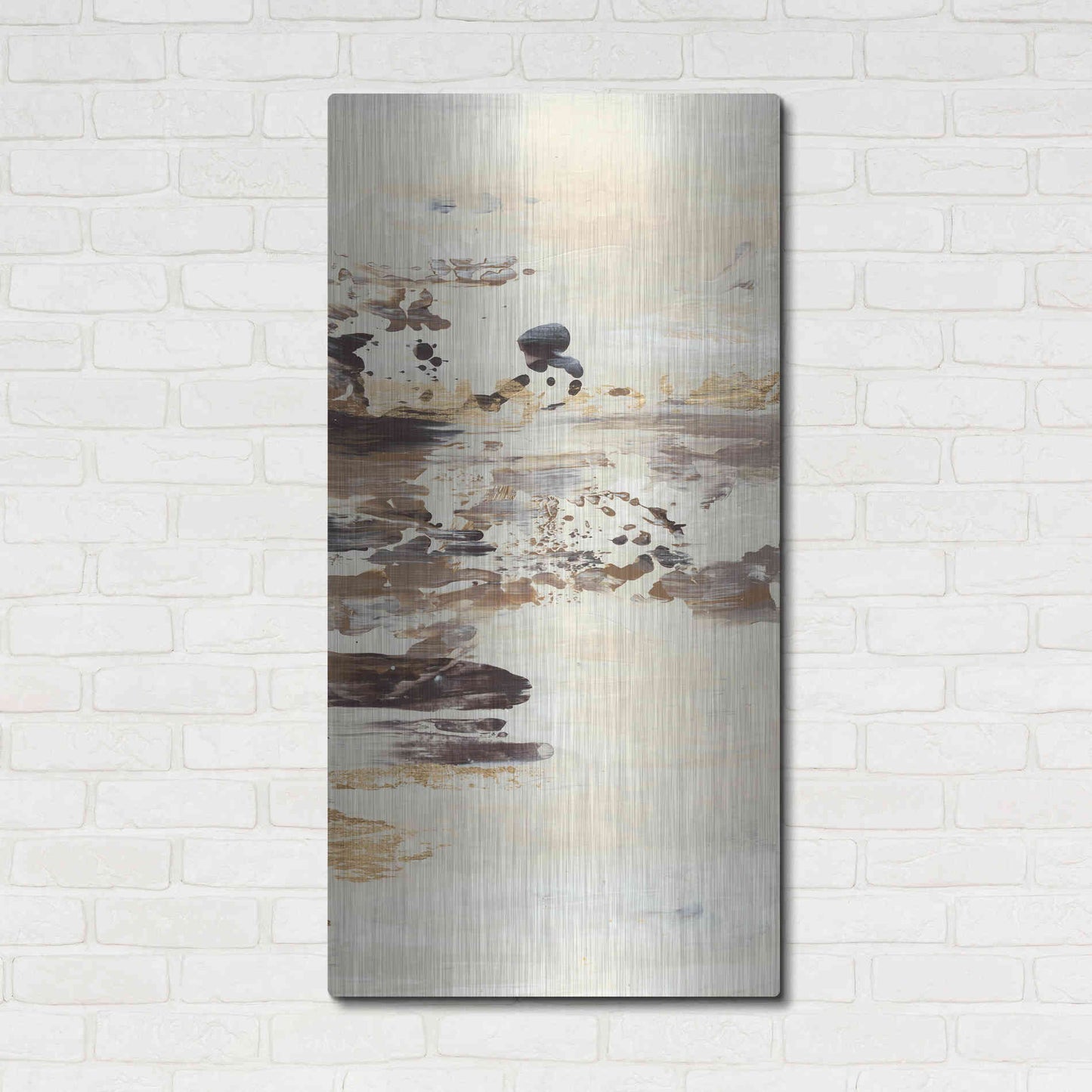 Luxe Metal Art 'No Attachment IV' by Lila Bramma, Metal Wall Art,24x48