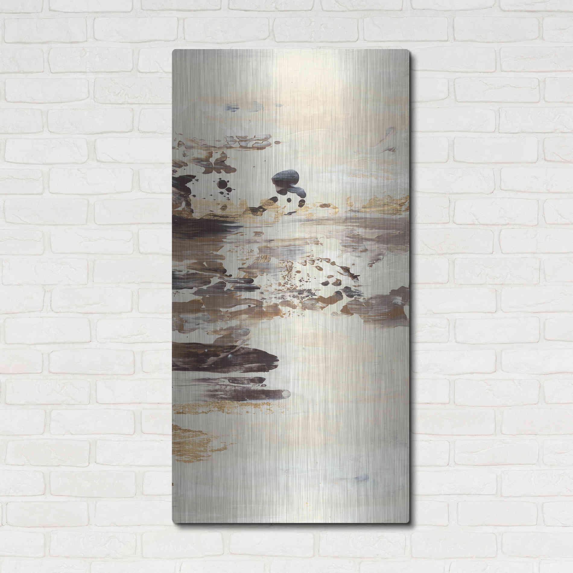 Luxe Metal Art 'No Attachment IV' by Lila Bramma, Metal Wall Art,24x48
