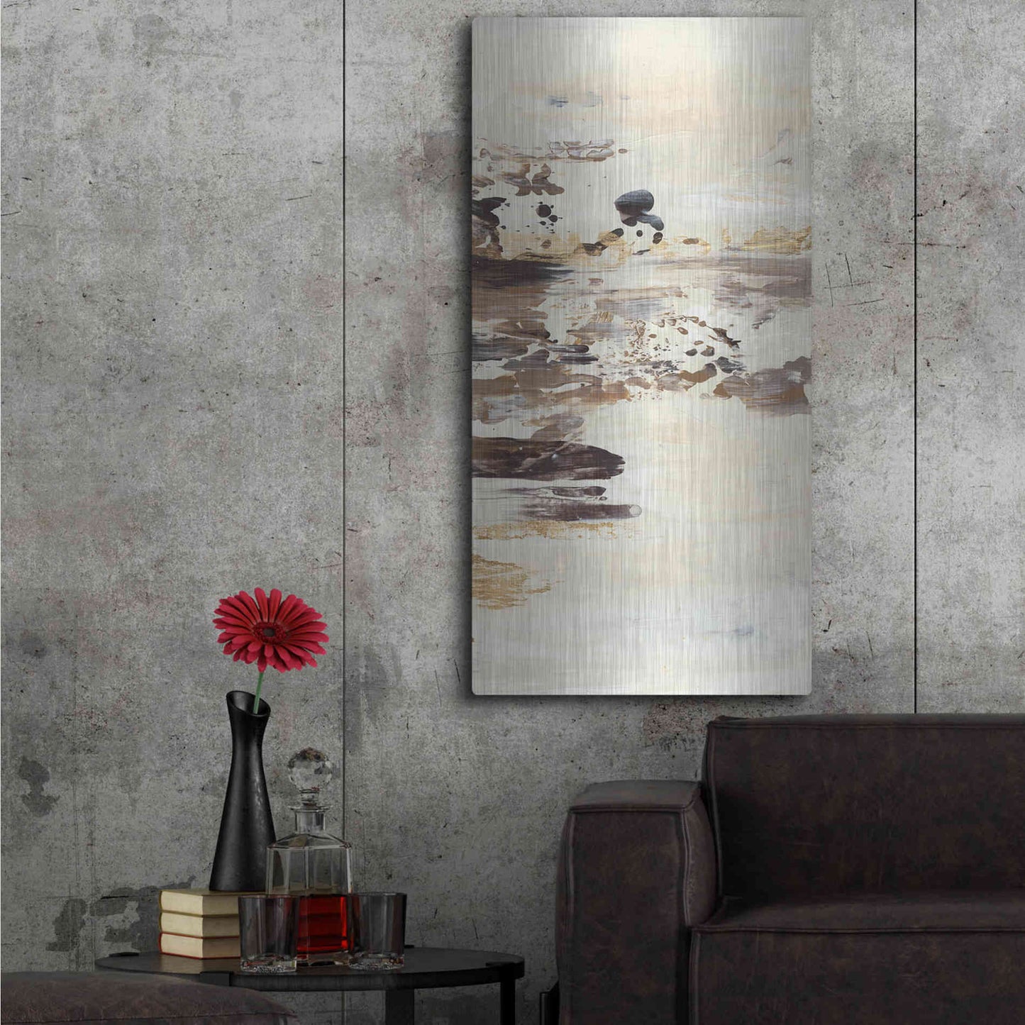 Luxe Metal Art 'No Attachment IV' by Lila Bramma, Metal Wall Art,24x48