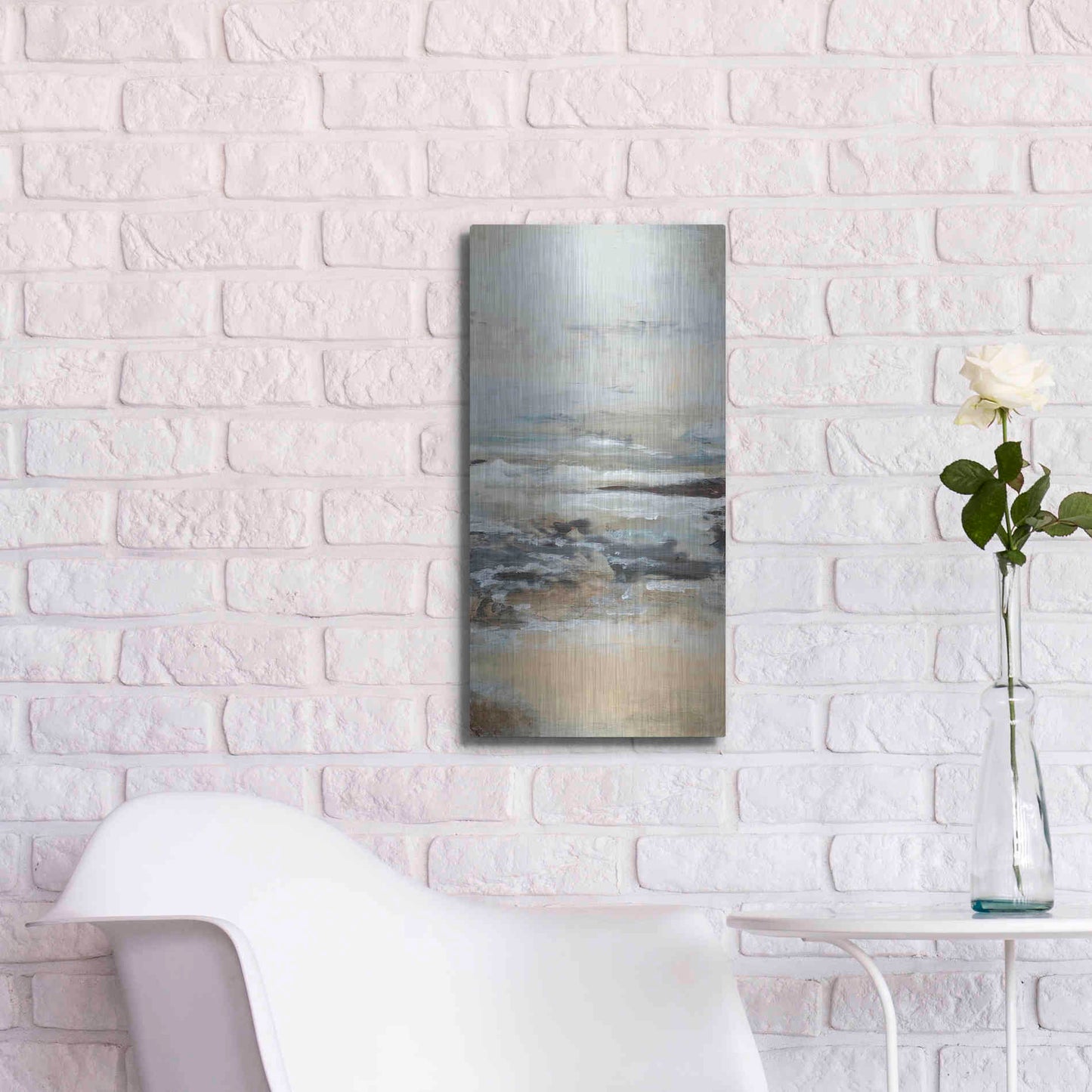 Luxe Metal Art 'Just Be III' by Lila Bramma, Metal Wall Art,12x24