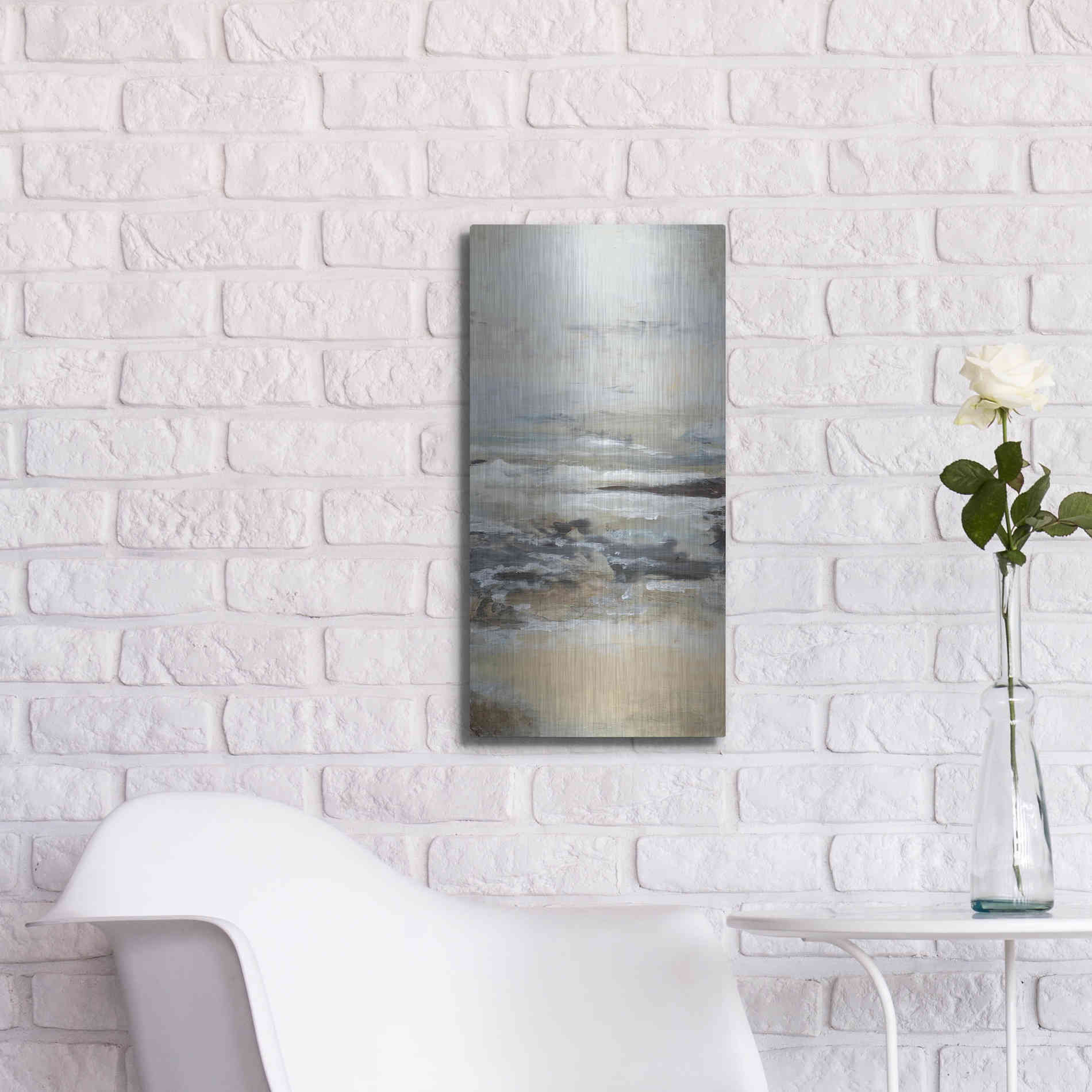 Luxe Metal Art 'Just Be III' by Lila Bramma, Metal Wall Art,12x24