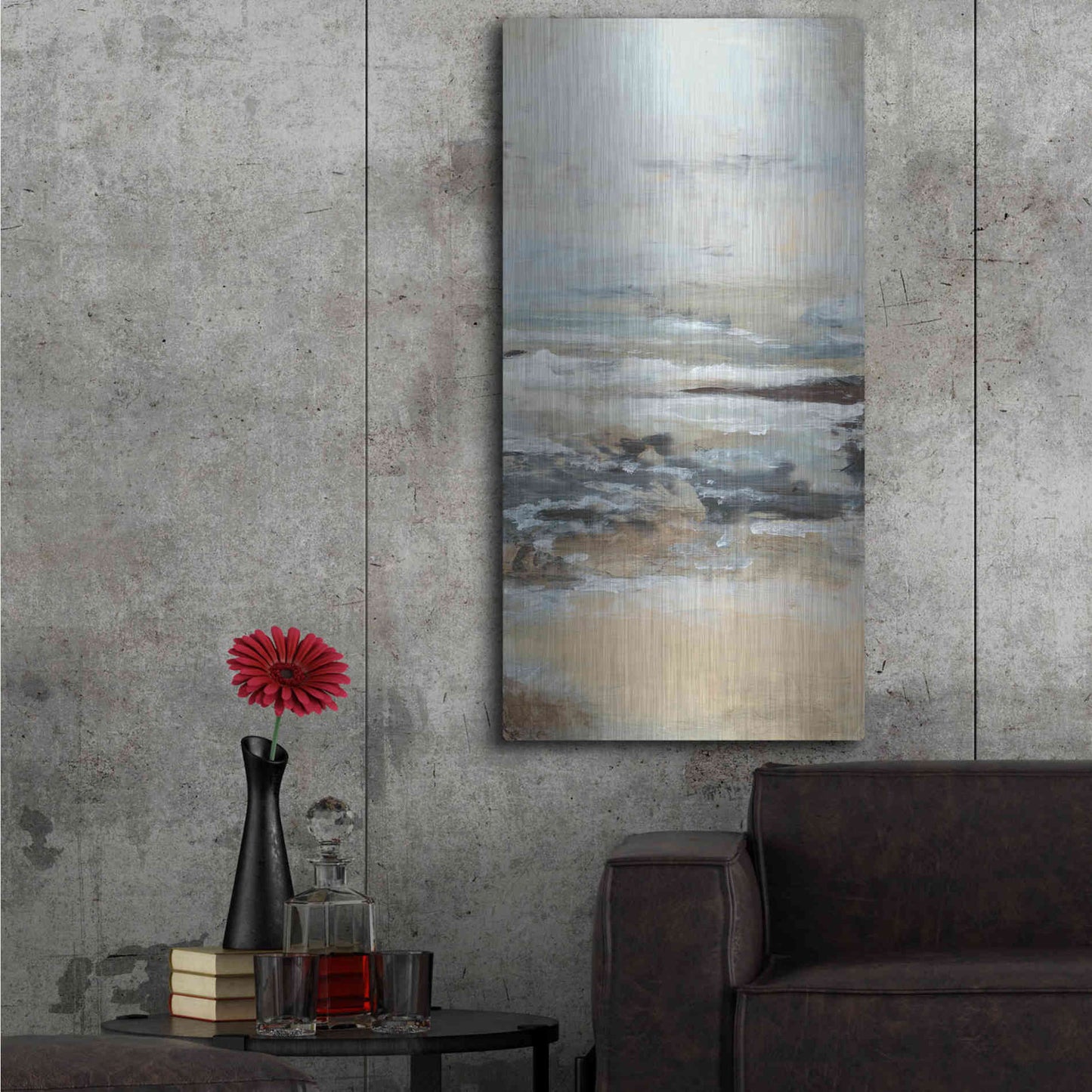Luxe Metal Art 'Just Be III' by Lila Bramma, Metal Wall Art,24x48