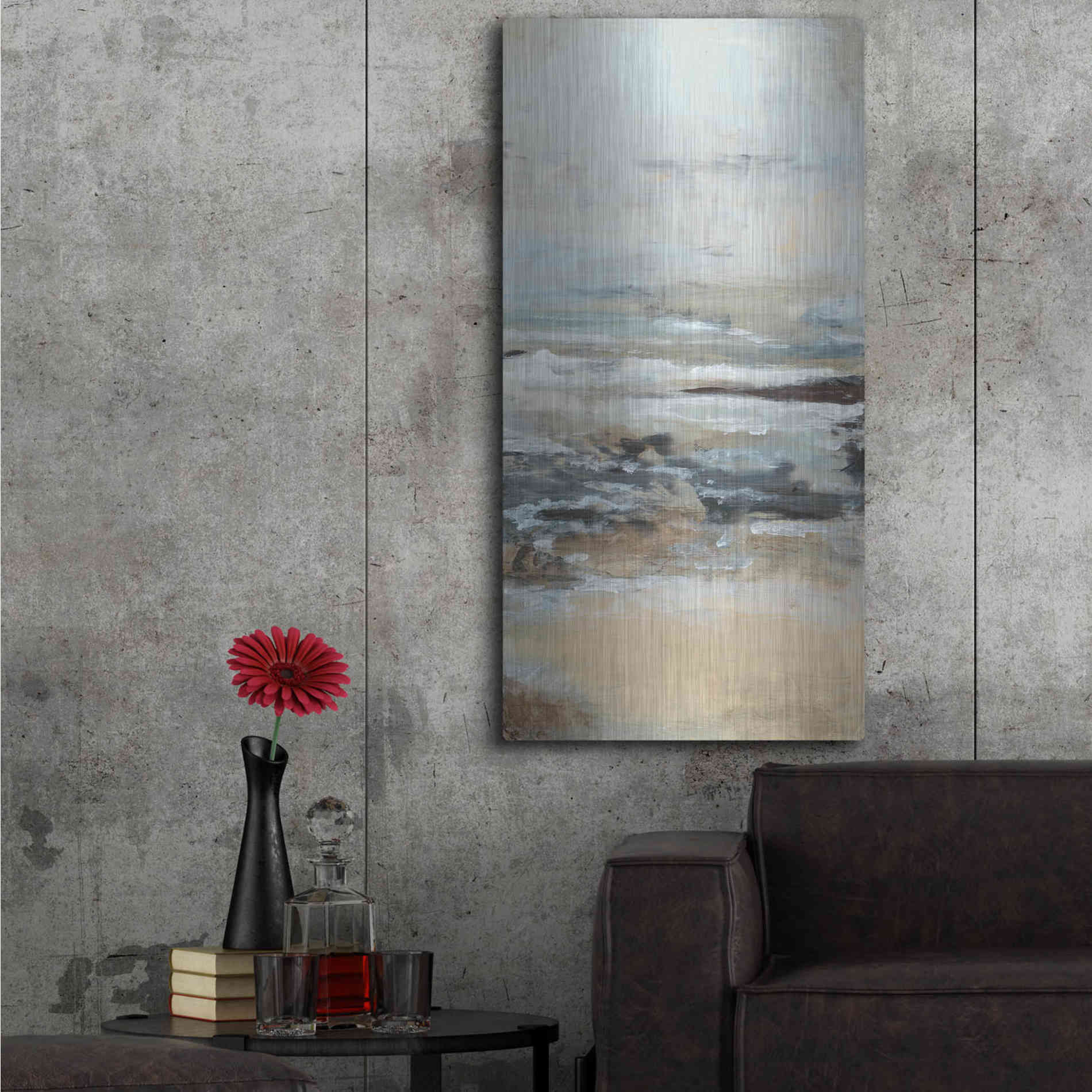 Luxe Metal Art 'Just Be III' by Lila Bramma, Metal Wall Art,24x48
