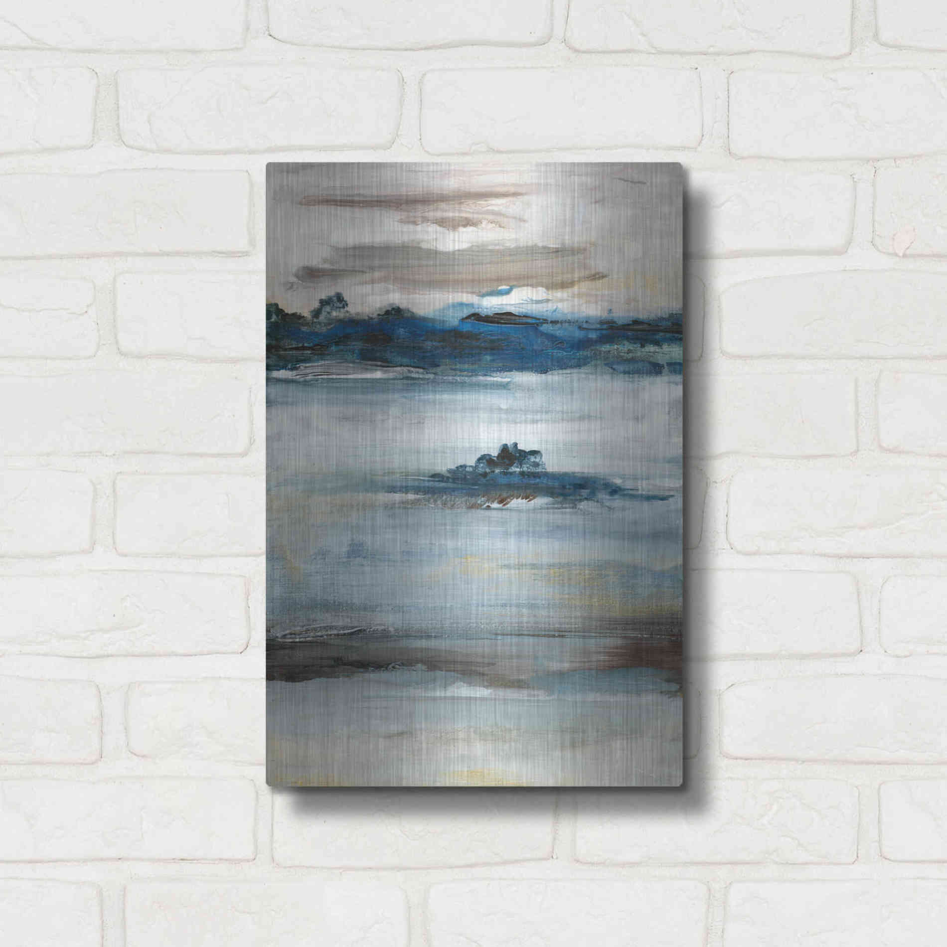 Luxe Metal Art 'Purity III' by Lila Bramma, Metal Wall Art,12x16