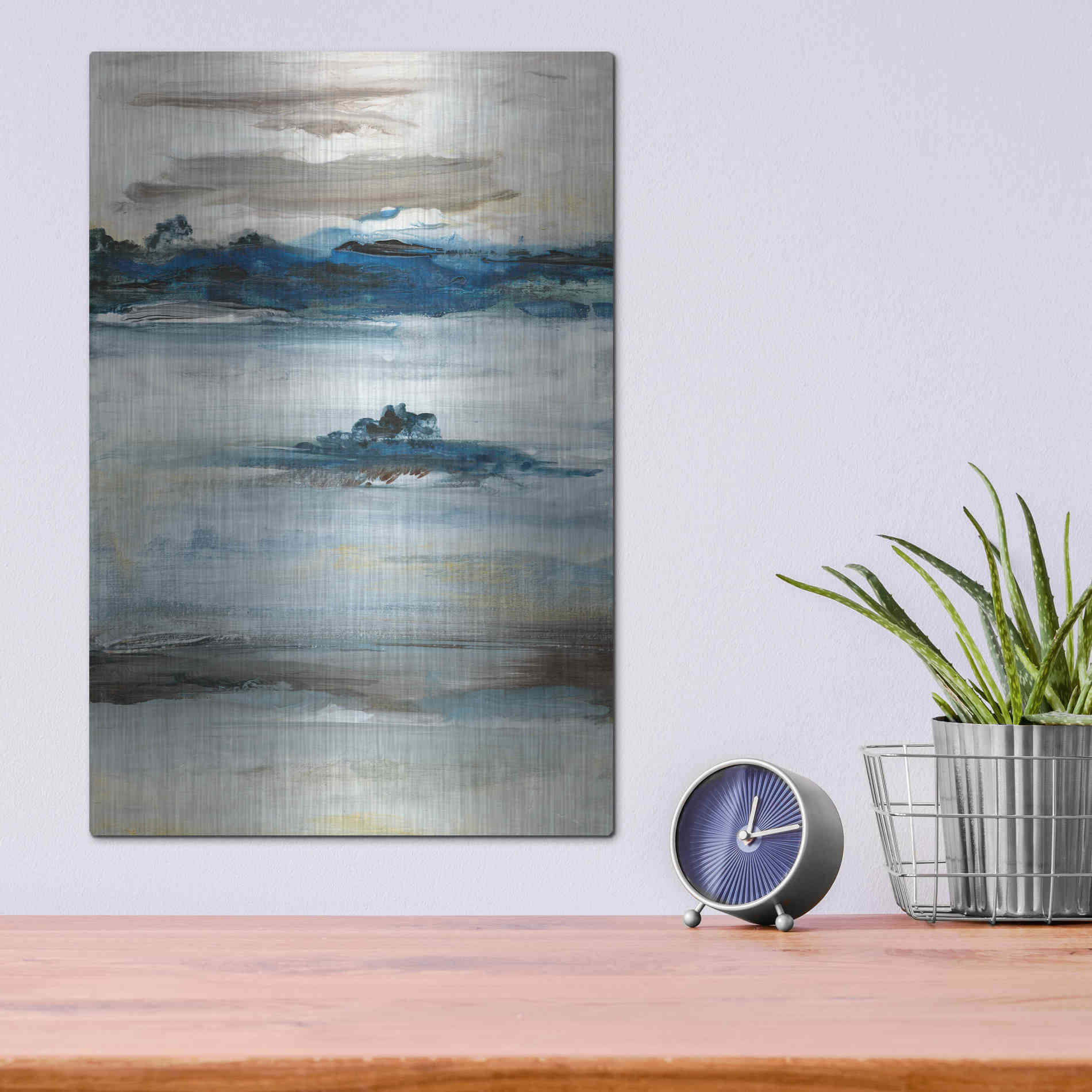 Luxe Metal Art 'Purity III' by Lila Bramma, Metal Wall Art,12x16