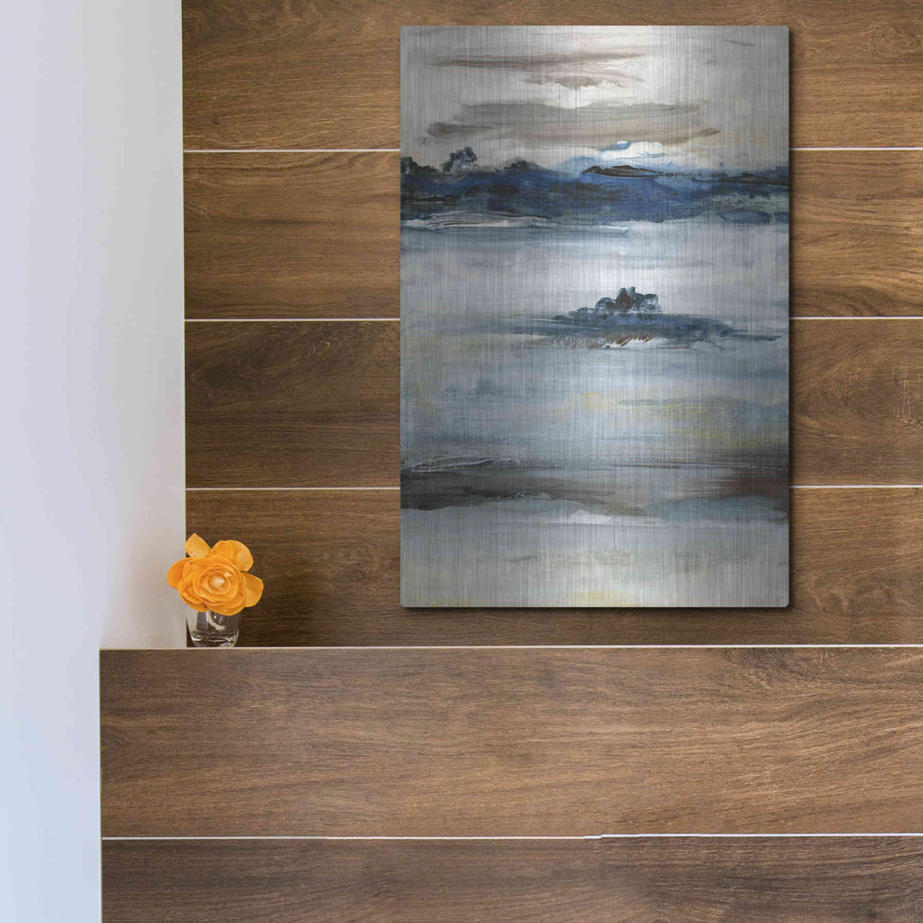 Luxe Metal Art 'Purity III' by Lila Bramma, Metal Wall Art,12x16