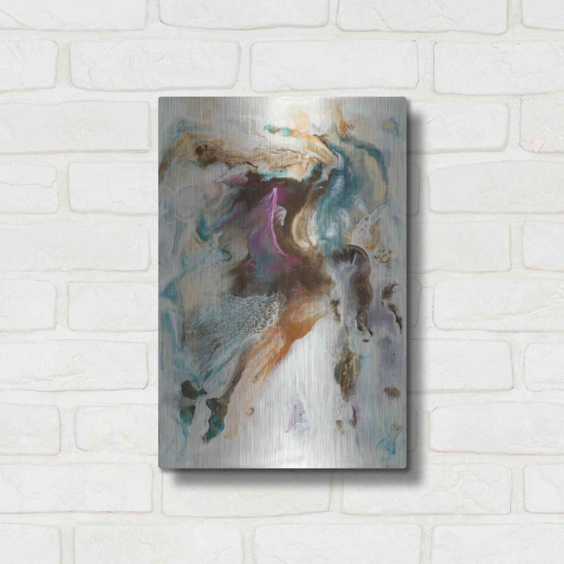 Luxe Metal Art 'Queen of the World I' by Lila Bramma, Metal Wall Art,12x16