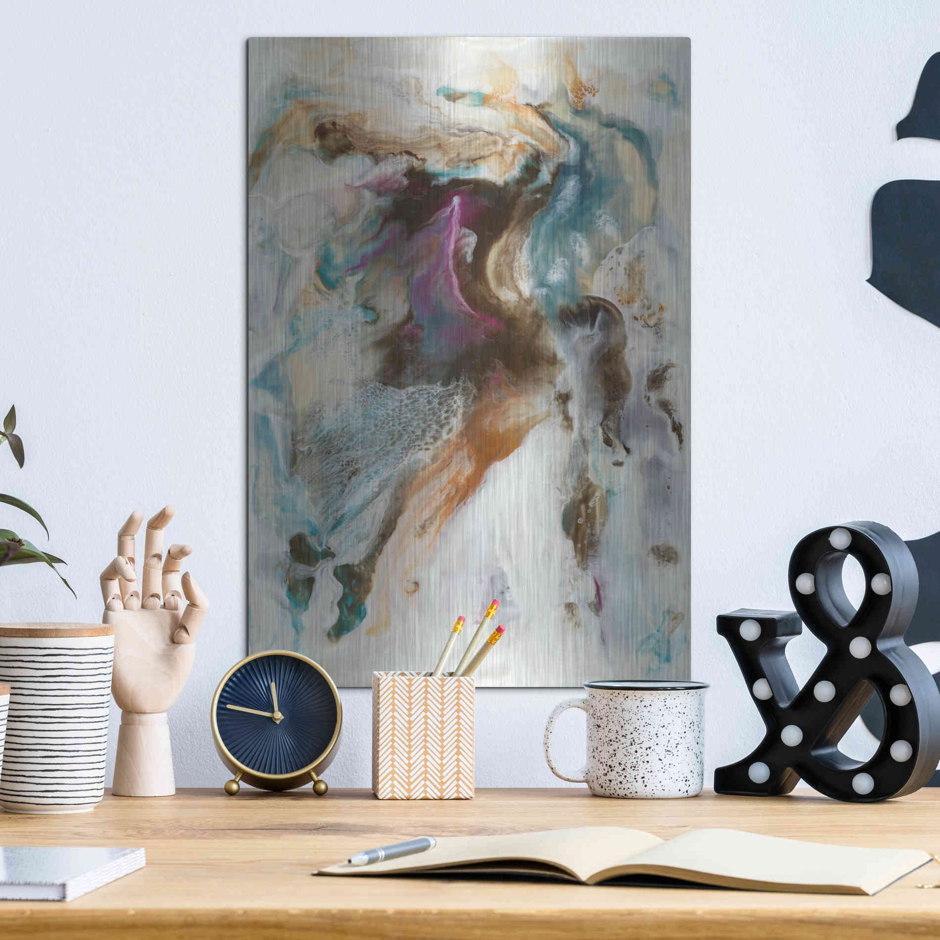 Luxe Metal Art 'Queen of the World I' by Lila Bramma, Metal Wall Art,12x16