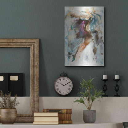 Luxe Metal Art 'Queen of the World I' by Lila Bramma, Metal Wall Art,12x16
